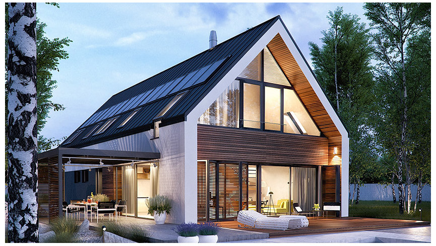 Thiết kế nhà với kính lớn